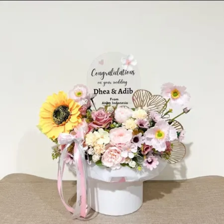 Bloom Box Akrilik Ucapan Wedding Bantargebang